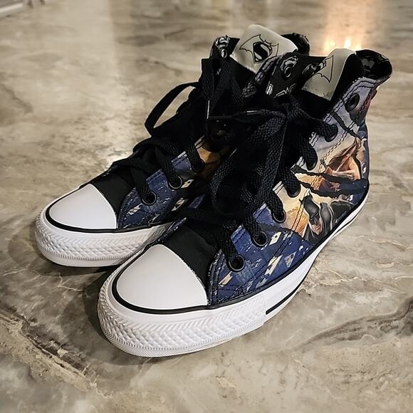 Converse DC Comic Justice League Hi Tops Batman Superman Wonder Woman Sz 7 - Picture 5 of 9